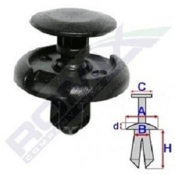 Fijación ROMIX B23143, Clip Listón, 10 Piezas, Alta resistencia, Fácil instalación, Ideal para uso en construcción y bricolaje