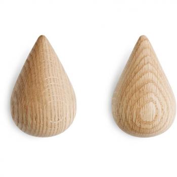 Normann Copenhagen Dropit - Perchero de madera natural, 9,3 x 6 x 8,7 cm