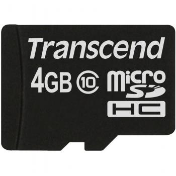 Transcend 4GB MicroSDHC Card Class 10 (TS4GUSDC10)