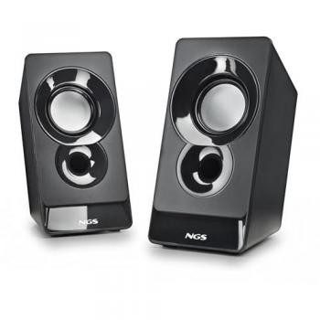 Altavoz Estéreo NGS SB 210 - 12W, Conexión USB, Entrada Jack 3.5mm, Sonido Nítido, Control de Volumen, Diseño Compacto, Plug & Play