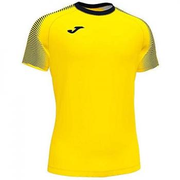 Camiseta Joma Hispa III Manga Corta Hombre Niños Amarillo Flúor