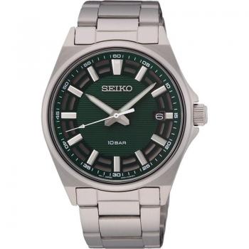 Seiko - Reloj de hombre Urban Sports SUR503P1 de acero con correa plateada