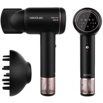 Cecotec Bamba IoniCare RockStar Ion Touch Secador de Pelo con Motor Digital Brushless 1600W Pantalla Táctil Negro