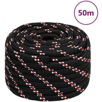 Cuerda de barco polipropileno negra 20 mm 50 m