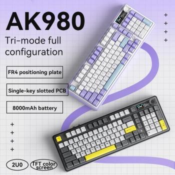 AJAZZ AK980 RGB Wireless Mechanical Gaming Keyboard with 4000mAh Battery and Hot-Swap Switches