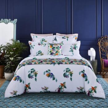 Yves Delorme Parfum Reversible Satin Cotton Duvet Cover, King Size