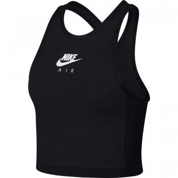 Nike W NK Air Tank Crop, Mujer, Black/White, M