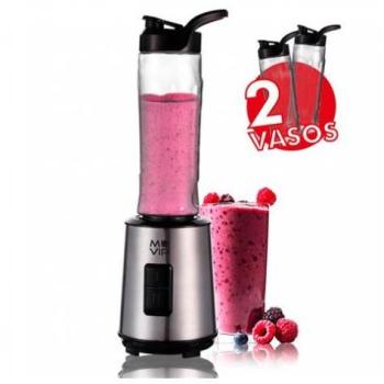 Batidora Smoothie 300W Inox 2 Vasos 600ml - Varios Colores