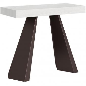 Consola Extensible Diamante Small 90x40/196 cm Estructura de Oso en Blanco Fresno