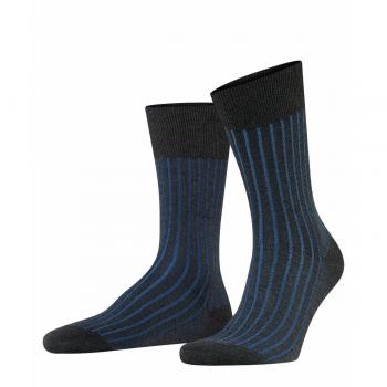 Falke Shadow Men's Socks - Anthracite Gray, Cotton Blend, Size 45/46
