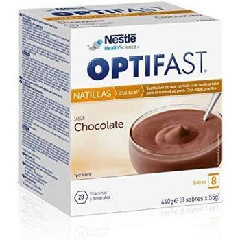 Optifast® Natillas - Chocolate - 8 sobres de 55 g - Sustitutivos de comida - Ayuda para perder peso o a mantenerlo después de haberlo perdido