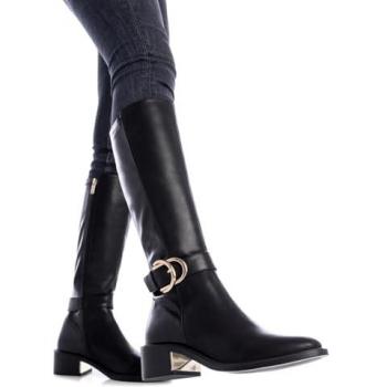 XTI Botas Negras 143100-1 para Mujer, altas con cierre de cremallera, color negro, talla 38