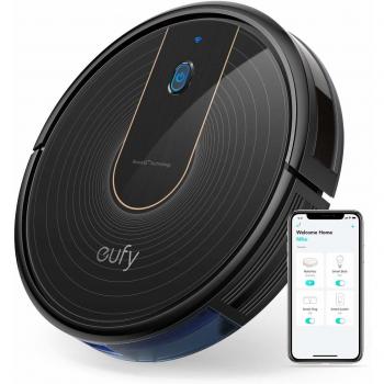 eufy (BoostIQ RoboVac 15C, Robot Aspirador, Wi-Fi, Ultra Fino, 1300 Pa de Potencia de succión, Silencioso, Robot Aspirador con Auto Recarga, aspira y Limpia Suelos y alfombras.