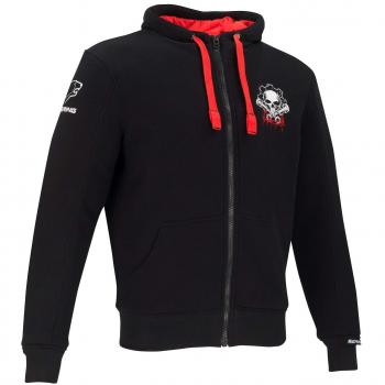 Bering - Chaqueta para moto, diseño de calavera, color negro y rojo