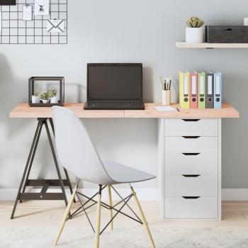 Encimera de mesa de roble macizo sin tratar 140x50x(2-4)cm Marrón