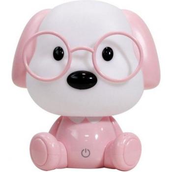 Lámpara de mesa TOBY Plástico Rosa, lámpara de mesa infantil LED integrada, color rosa