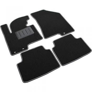 Il Tappeto Auto SPRINT01600 - Alfombrilla para Coche, Negra, Antideslizante, Borde Bicolor, Tacã³n de Goma Reforzado, IX35 2010> para/Sportage III 2010>2016.