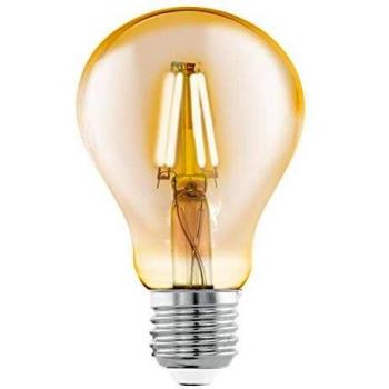 EGLO LED E27 Bombilla led, bombilla vintage color ámbar, iluminación retro, 4 vatios, 320 lúmenes, LED E27 blanco cálido, 2200 Kelvin, luz LED, bombilla Edison A75, diámetro 7,5 cm