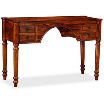 vidaXL Escritorio 115x50x76 Madera Sheesham Mesa Mesita Mueble Oficina Trabajo