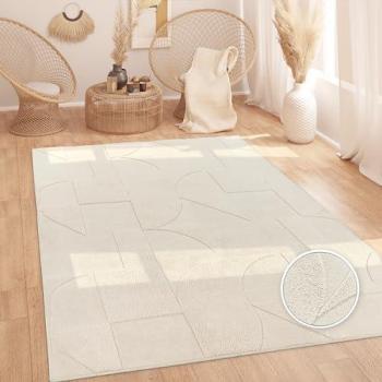 Alfombra Moderna Boho Chic Suave Pelo Alto Lavable 160x220 cm