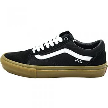 Zapatillas Vans Skate Old Skool - Confección en Piel Suede y Lona, Anchura del Zapato Medium, Negro-Gum, 44.5 EU