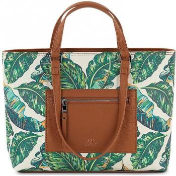 SKPAT Salonica Bolso de Hombro para Mujer, Color Camel, con Cremallera, Tote Doble Asa, Grande Shopper, Polipiel 315381