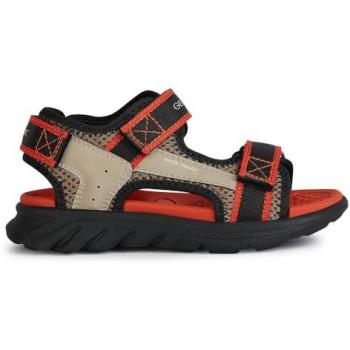 Geox Sandal Airadyum Niño Beige Oscuro/Rojo, Sandalia para niño, color beige oscuro y rojo, talla 35 EU