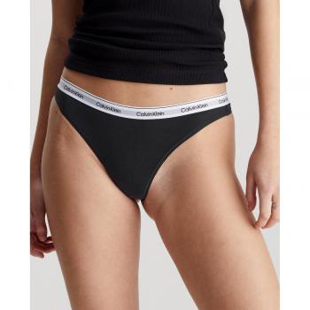 Pack de 3 Tangas Calvin Klein Modern Logo para Mujer, Negro, Talla XL