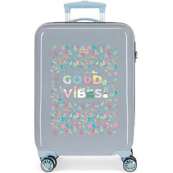 Maleta de cabina infantil Movom Good Vibes blanco.