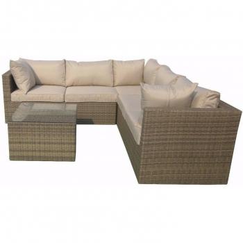 6 Piece Nature Modular Garden Sofa Set