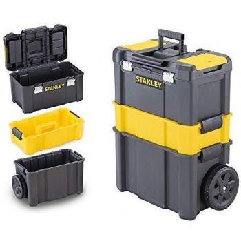 STANLEY Essential Rolling Workshop Toolbox, 3 Tier Stackable Units, STST1-80151
