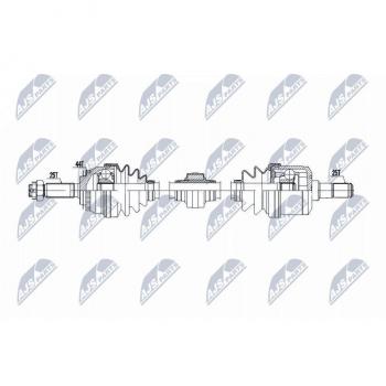 Árbol de transmisión NTY NPW-HY-613 Semiasse Antriebswelle