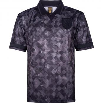 Score Draw England 1990 Black Out Retro Football Shirt - Male - Black - M