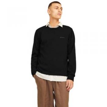 Jersey de Punto Negro para Hombre con Cuello Redondo y Logo Bordado - Jack & Jones JJBRAD KNIT AW24
