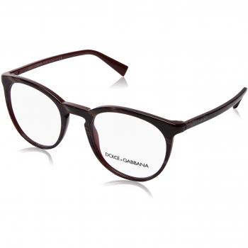 Dolce & Gabbana 0Dg3269, Monturas de Gafas para Hombre, Striped Red On Bordeaux, 51