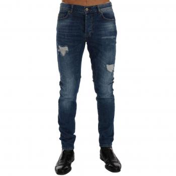 Frankie Morello Wash Torn Dundee Slim Fit Jeans - W34