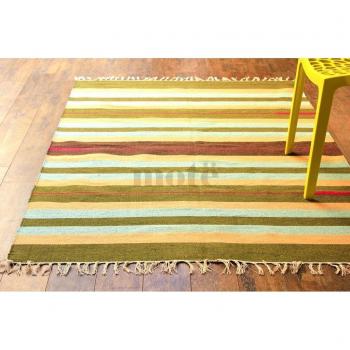 Mote 120 x 180 cm/4 'x6' hecho a mano multicolor de rayas alfombra de área, estilo: 2469