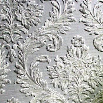 Brewster RD80027 Anaglypta Paintable Large Traditional Damask Wallpaper, 21-Inch by 396-Inch, White