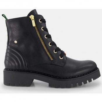 Pikolinos Avilés W6P-8560 Botines de Mujer de Piel Negros con Cordones y Cremallera Lateral