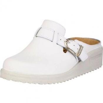 Berkemann Tec-Pro Toivo - Zuecos de cuero unisex, Blanco, 46.5