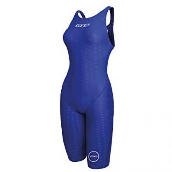 Bañador Zone3 Performance Speed azul mujer - 28, traje de baño de natación para mujer, diseño aerodinámico, tejido resistente al cloro, ajuste ceñido, color azul, talla 28