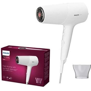 Philips Serie 5000 BHD500/00 Secador de Pelo con Tecnología ThermoShield, Color Blanco Metalizado