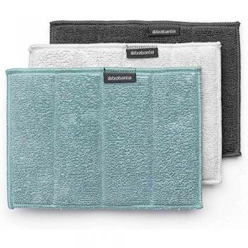 Brabantia Surtido de bayetas Microfibra-Set de 3, Polyester, 16 x 22 cm, 3