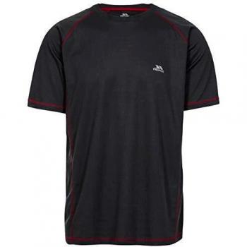 Trespass Camiseta Albert Quick Dry para Hombre con Manga Corta, Hombre, Camiseta de Secado rápido con Mangas Cortas, MATOTSO10026_CBNM, Gris Oscuro, M