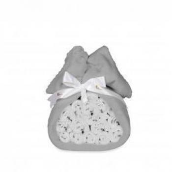 Tarta de Pañales Personalizada con Manta Gris