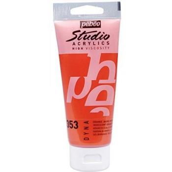 Tubo de Pintura Acrílica Iridiscente Pebeo 100 ml Naranja Amarillo 15,5 x 6,5 x 4 cm