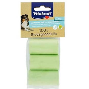 Vitakraft Paquete de 3 Rollos de Bolsas de Basura biodegradables, 20 Bolsas por Rollo – 140 g