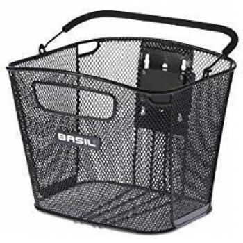Basil Bold Klickfix Cesta Delantera, Unisex, Negro, Talla única