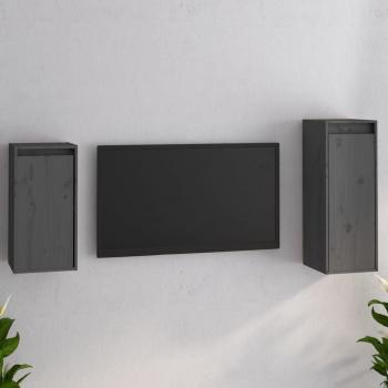 vidaXL Muebles para TV 2 piezas madera maciza de pino