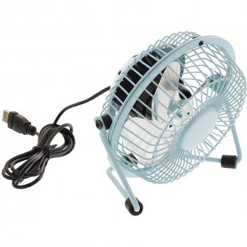 Ventilador de Mesa Azul HQ FN04BU, 2.5W con Conexión USB y Aspas de 90mm
